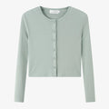 Green Rib Cardigan