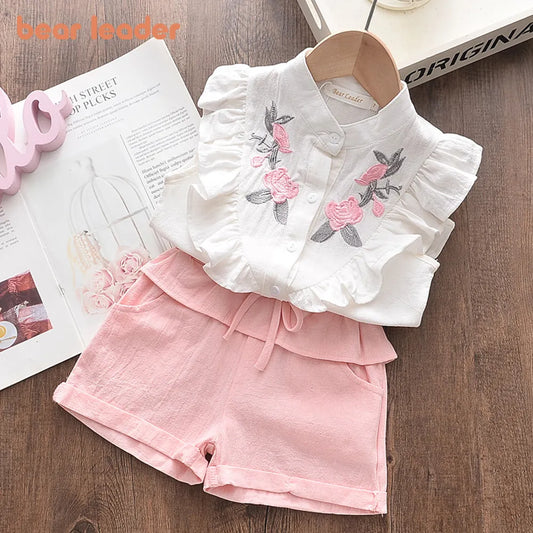 Children's Embroidered Sleeveless Summer Clothes
