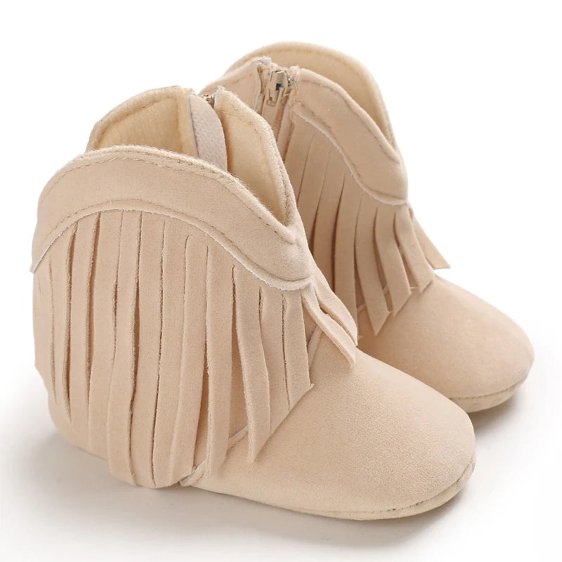 Unisex Tassel Moccasin Boots for Toddlers