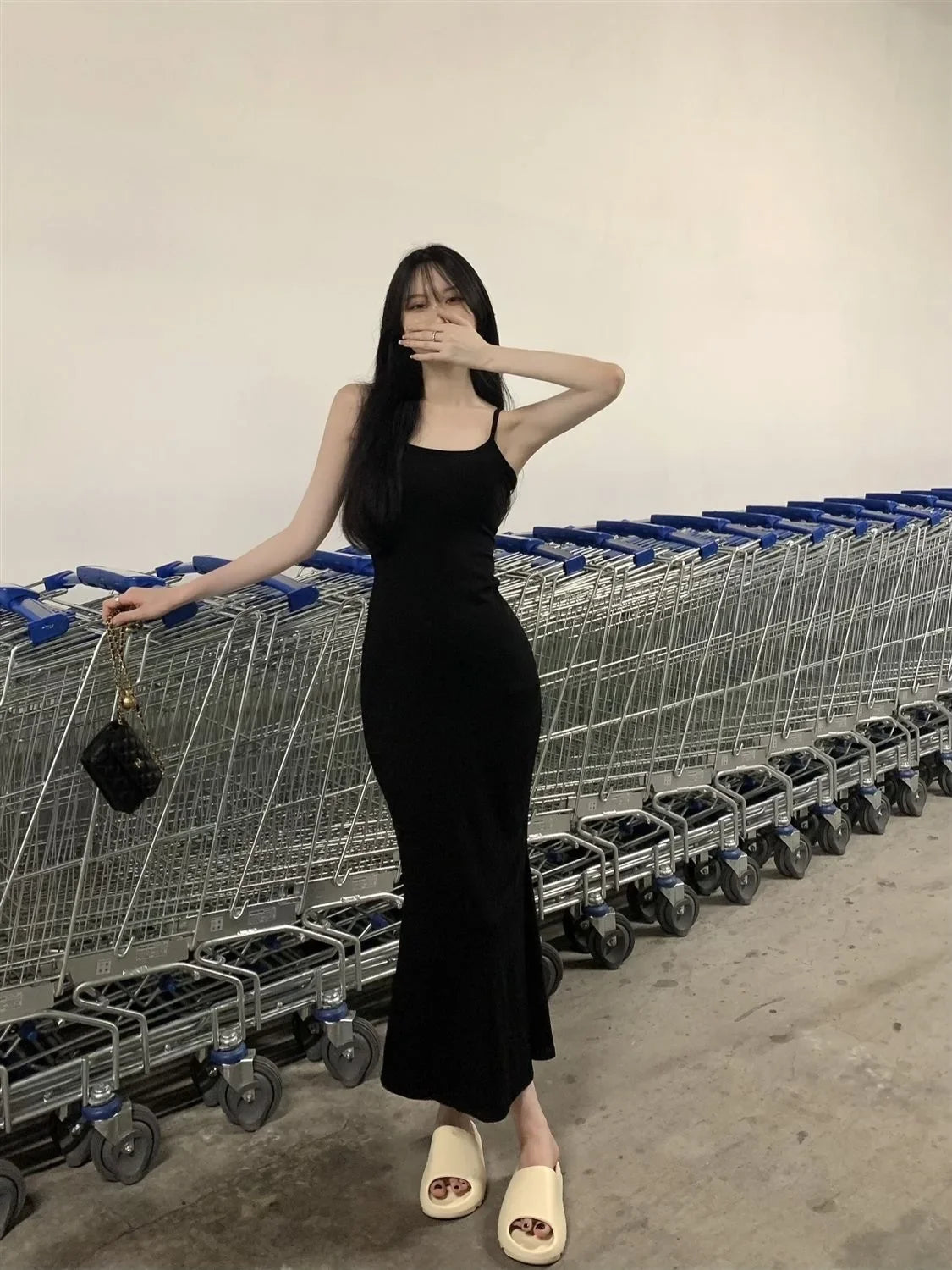 Robes maxi moulantes à manches courtes pour femmes