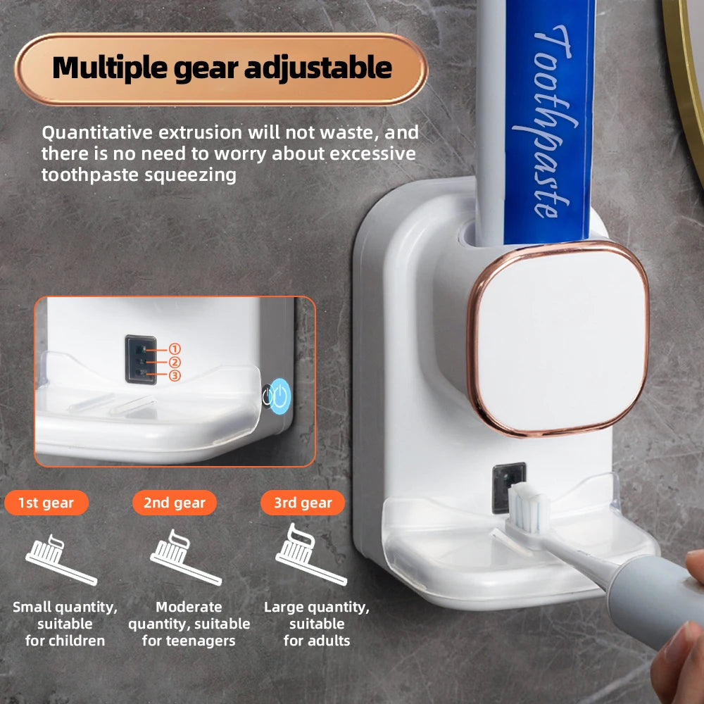 3-Mode Smart Automatic Toothpaste Dispenser with USB and Sensor