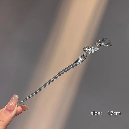 Damen Vintage Essstäbchen Schlangen Haarstäbe