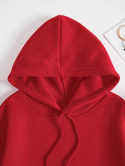 Unisex Long Seleve Warm Fleece Loose Oversized Hoodies