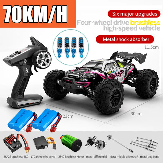 Monster Truck RC sans balais à grande vitesse 1/16