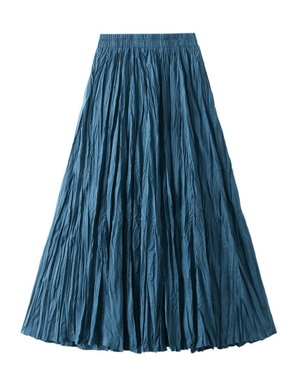Simple Luxury Pleated A-Line Skirt