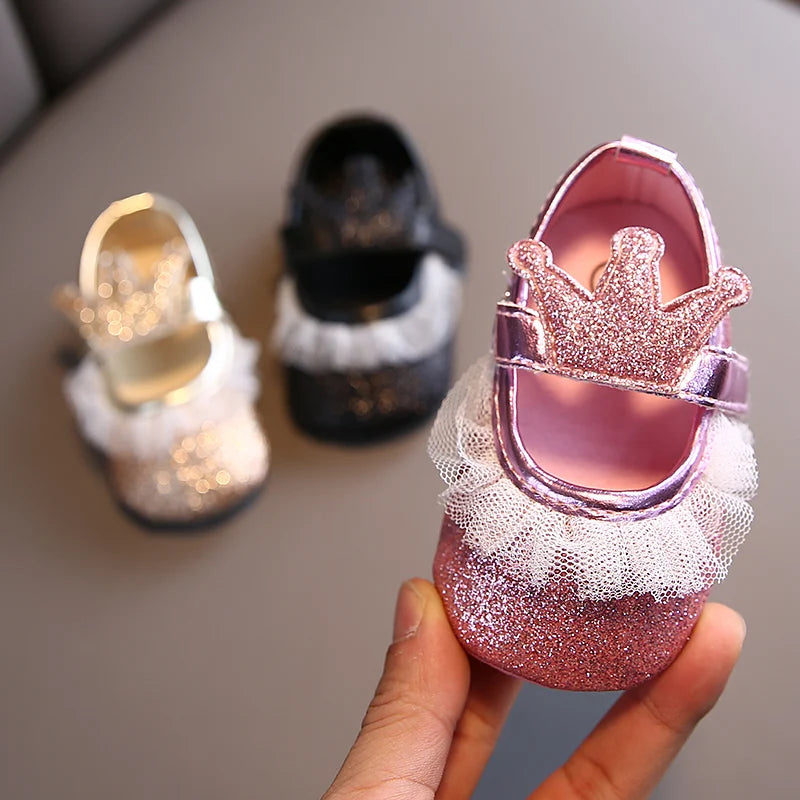 Chaussures bébé nouveau-né roses antidérapantes