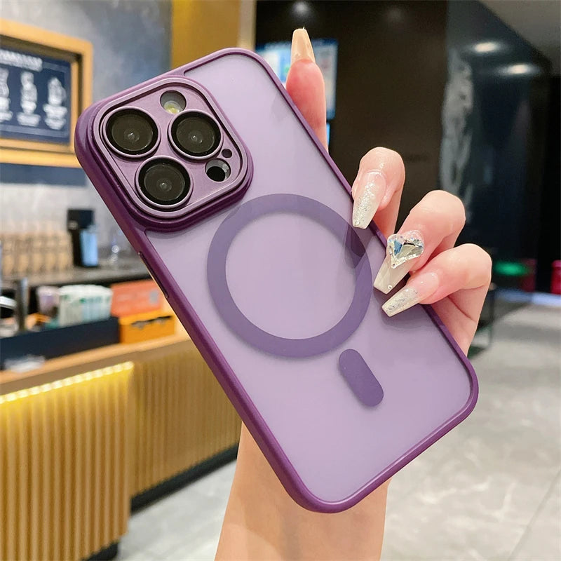 Transparente magnetische Magsafe-Hülle für kabelloses Laden