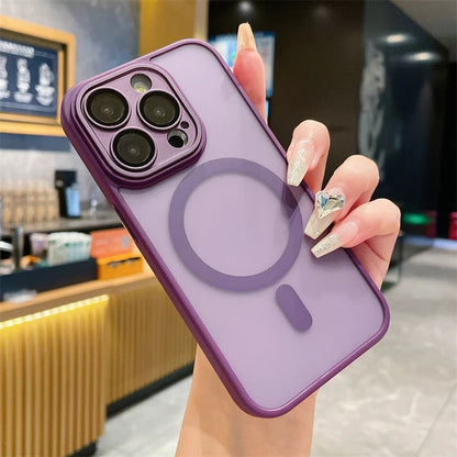 Transparente magnetische Magsafe-Hülle für kabelloses Laden