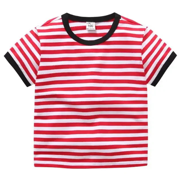 Green Stripe Summer Tee for Kids