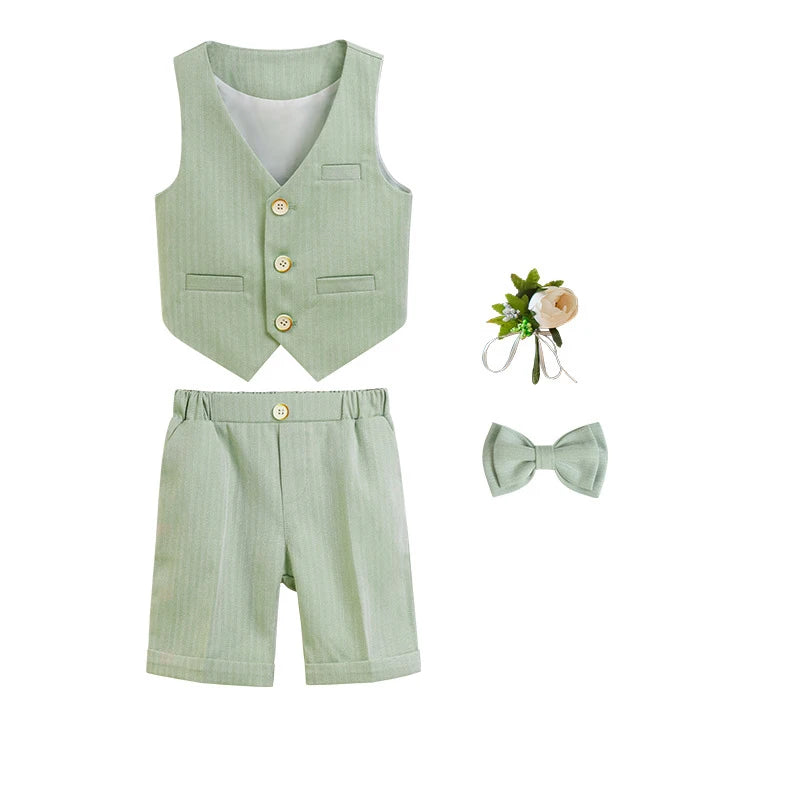 Ensemble gilet et short d'été pour garçon