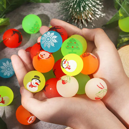 12/30PCS Luminous Bouncy Balls for Christmas