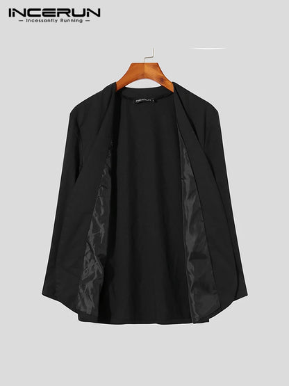 Stylish Collarless Blazer- Loose Fit for