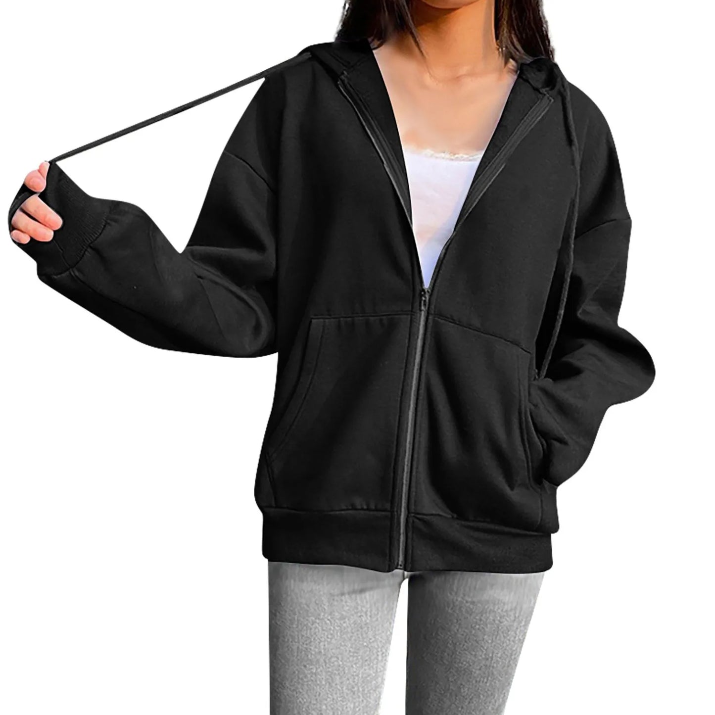 Sweat à capuche en polaire d'automne confortable pour un confort élégant