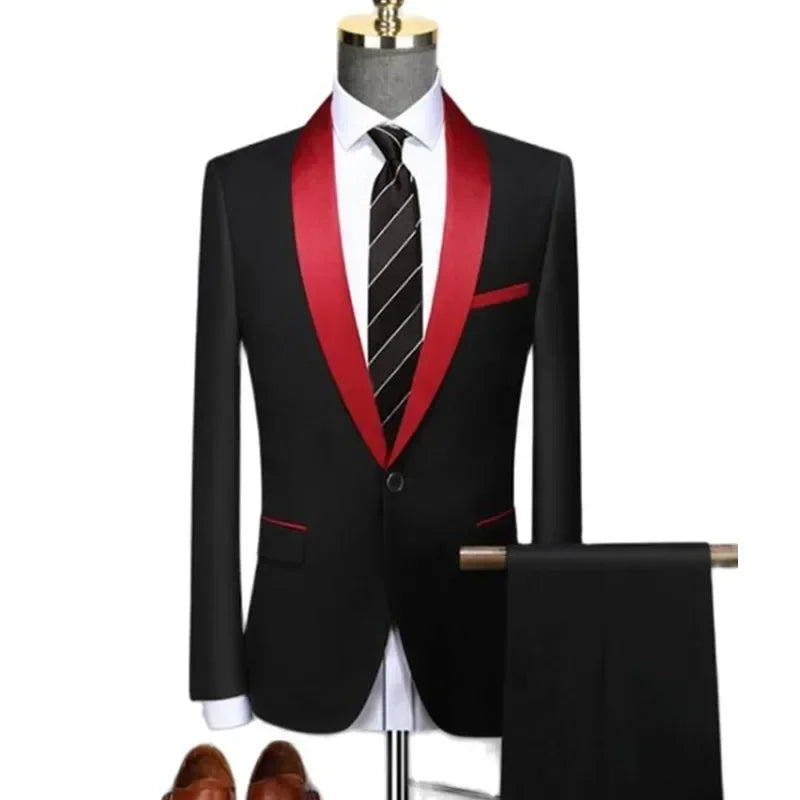 Elegant Men's 3-Piece Lapel Suit Set