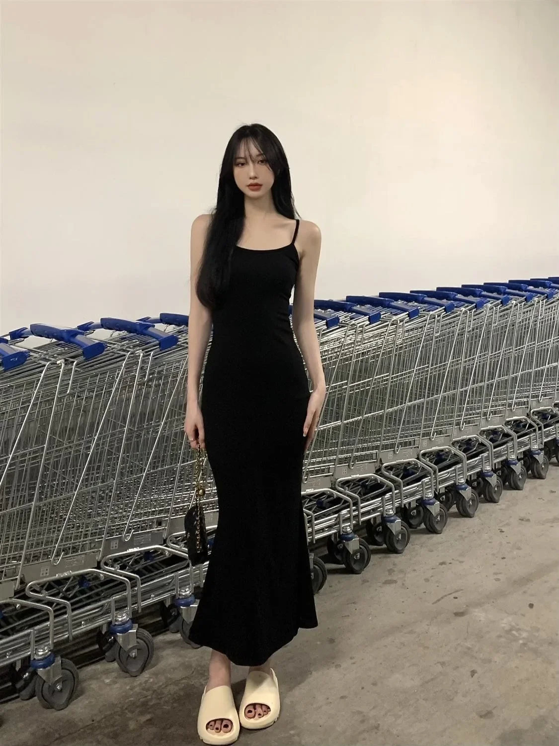 Robes maxi moulantes à manches courtes pour femmes