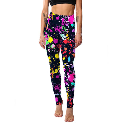Colorful Stretchy Printed Cropped Leggings