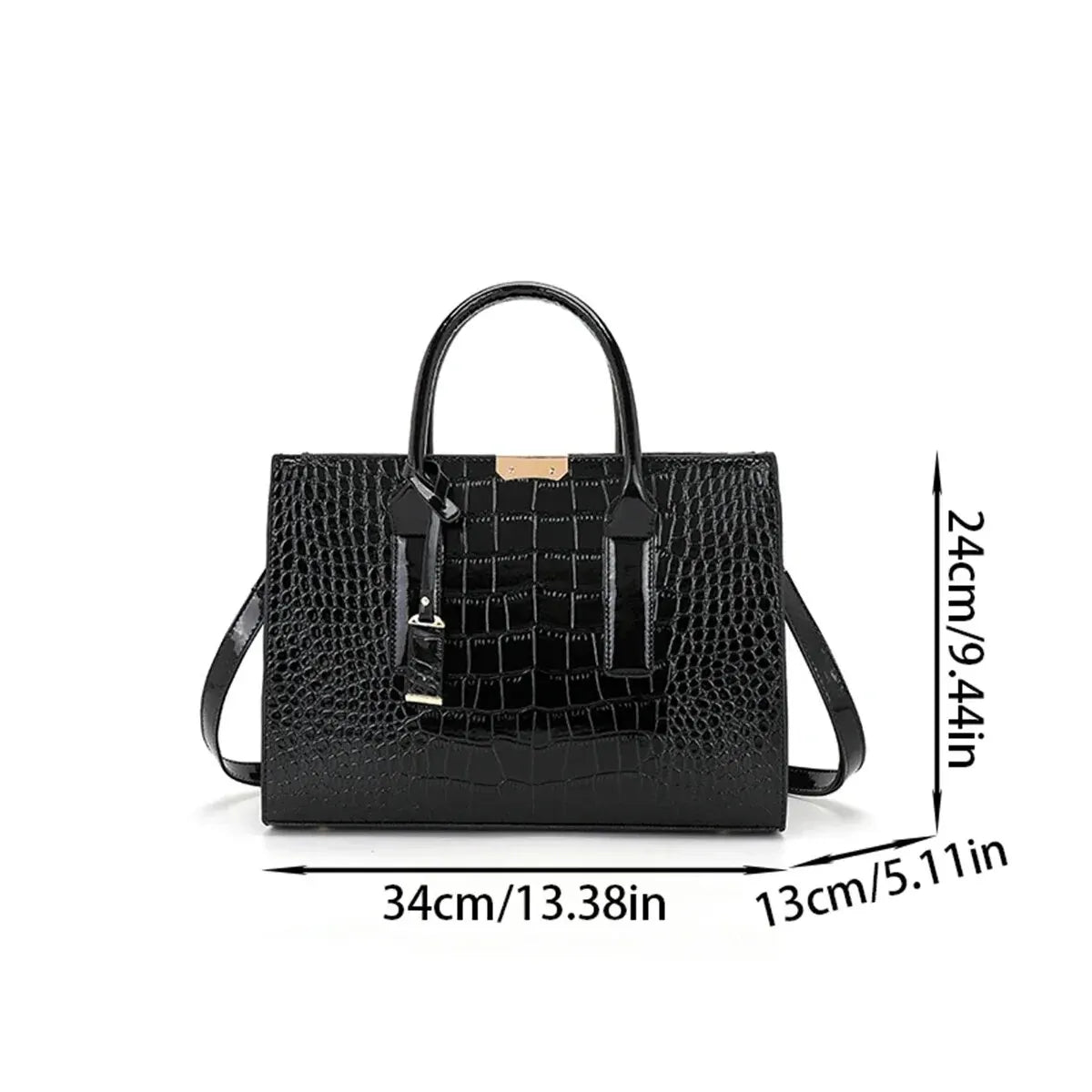 Exquisite Crocodile Pattern Crossbody Bag