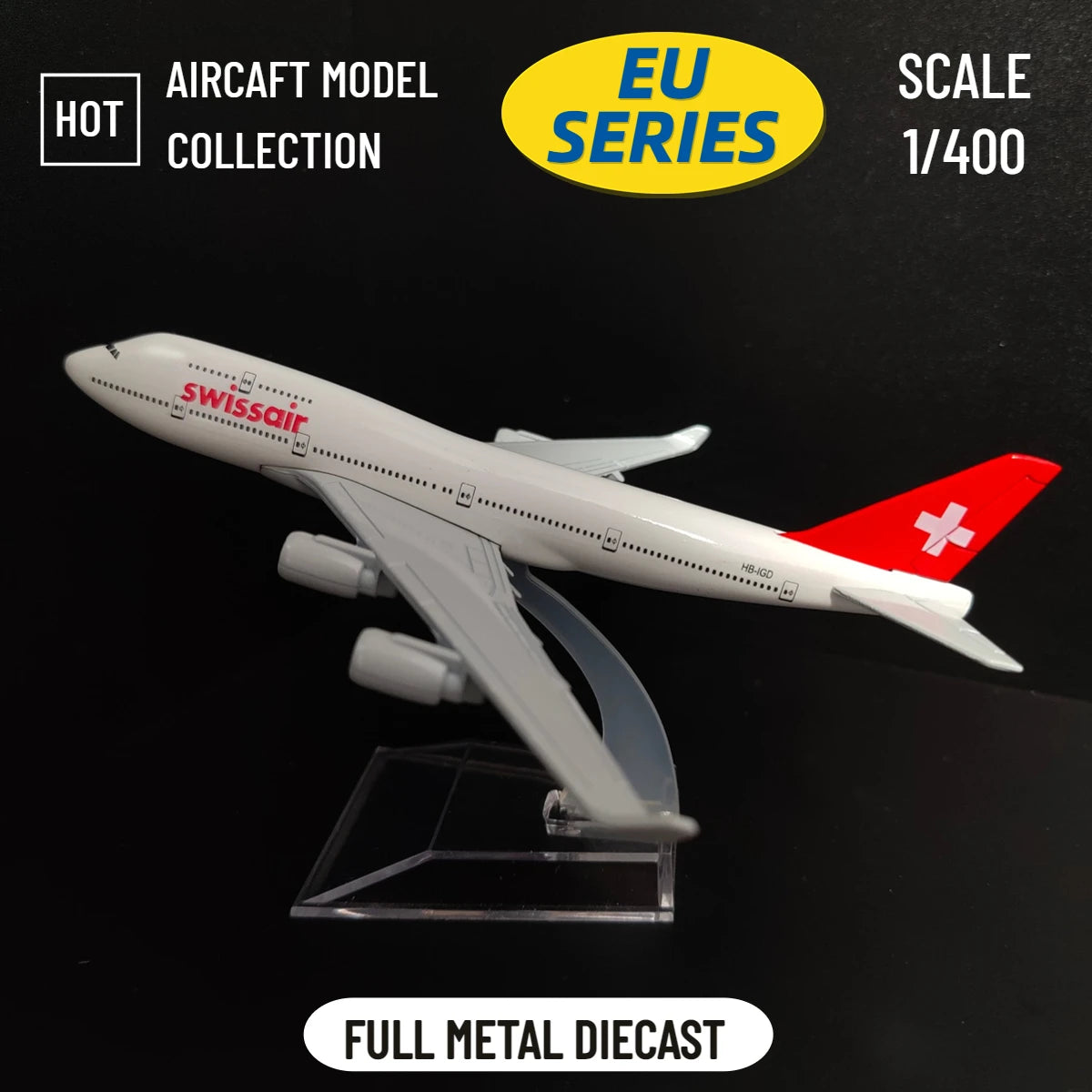 Metal Aviation Replica Swissair Toy - Boeing Airbus Airplane