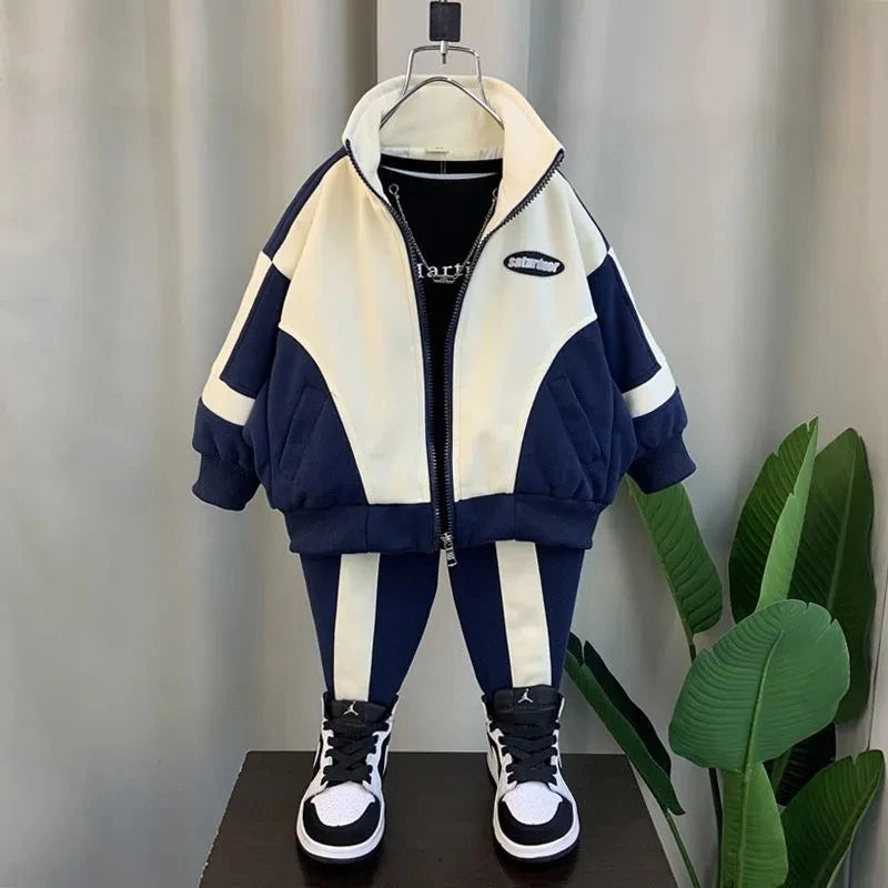 Korean Sportswear 2-Piece Jacket Set