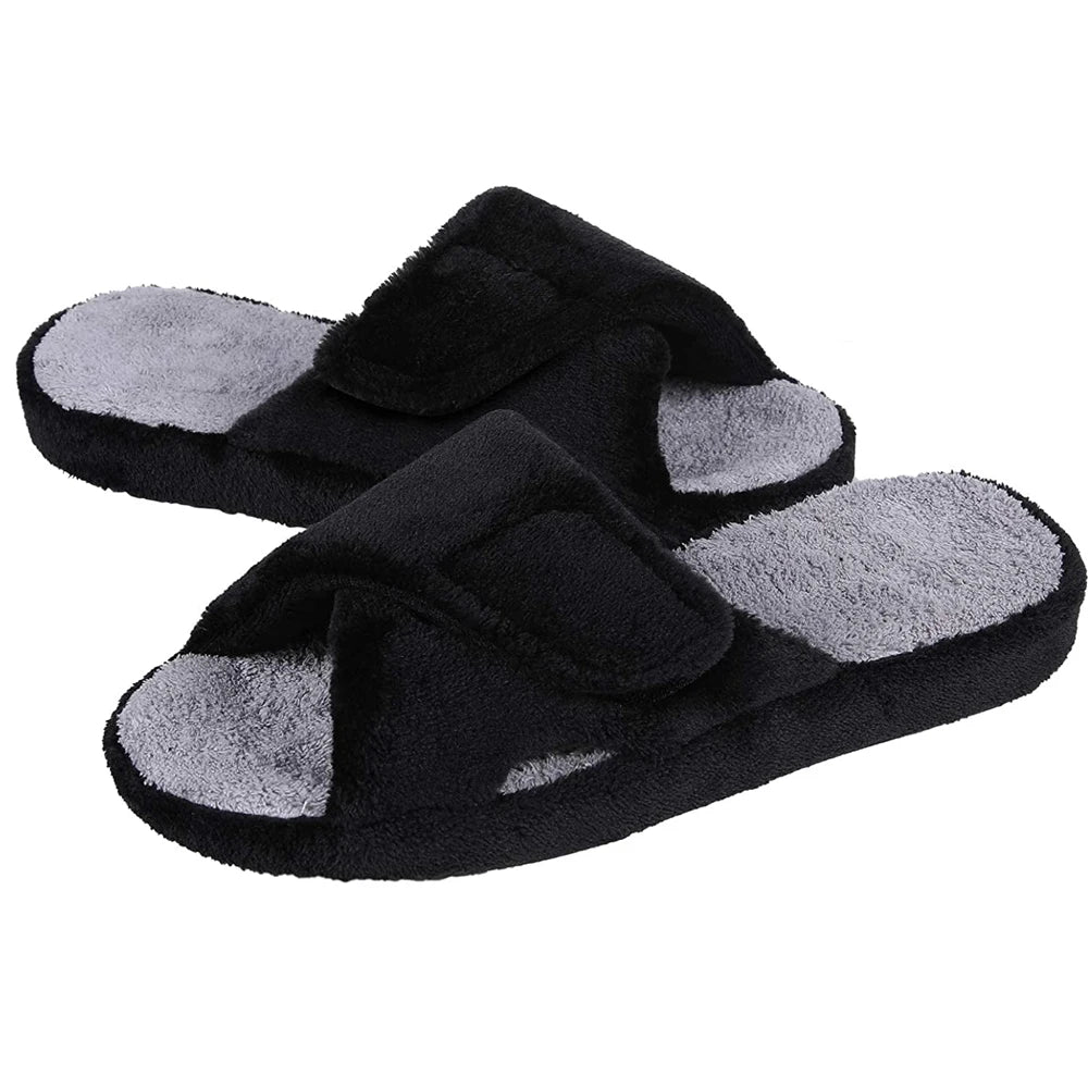 Comwarm Adjustable Fuzzy Slippers for Women