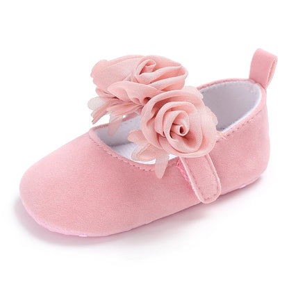 Bequeme Babyschuhe für Mädchen mit weicher Sohle, rutschfeste Spitze, einfarbig