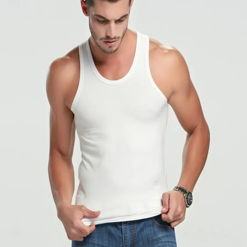 Gilet de musculation en pur coton pour homme