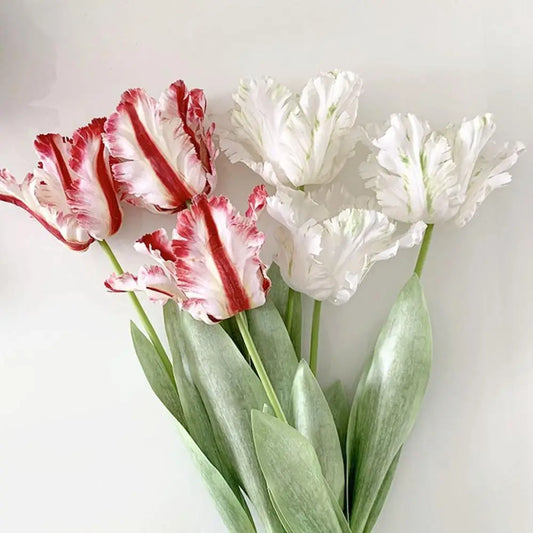 1 Pc Colorful Real Touch Parrot Tulip Bouquet