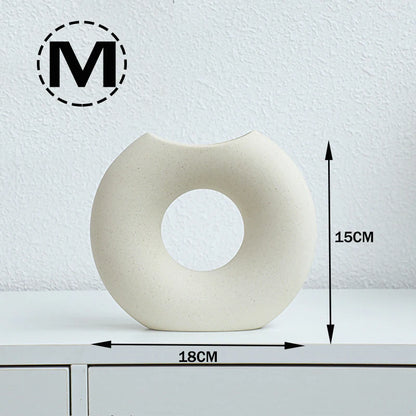 Nordic Style Ceramic Flower Vase Art