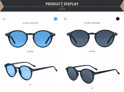 Unisex UV400 Retro Runde Sonnenbrille