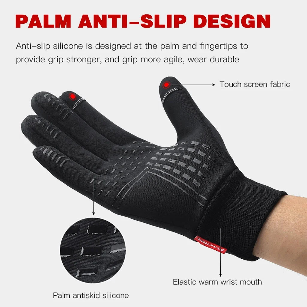 Warm Men's Gloves – Waterproof Touch Screen