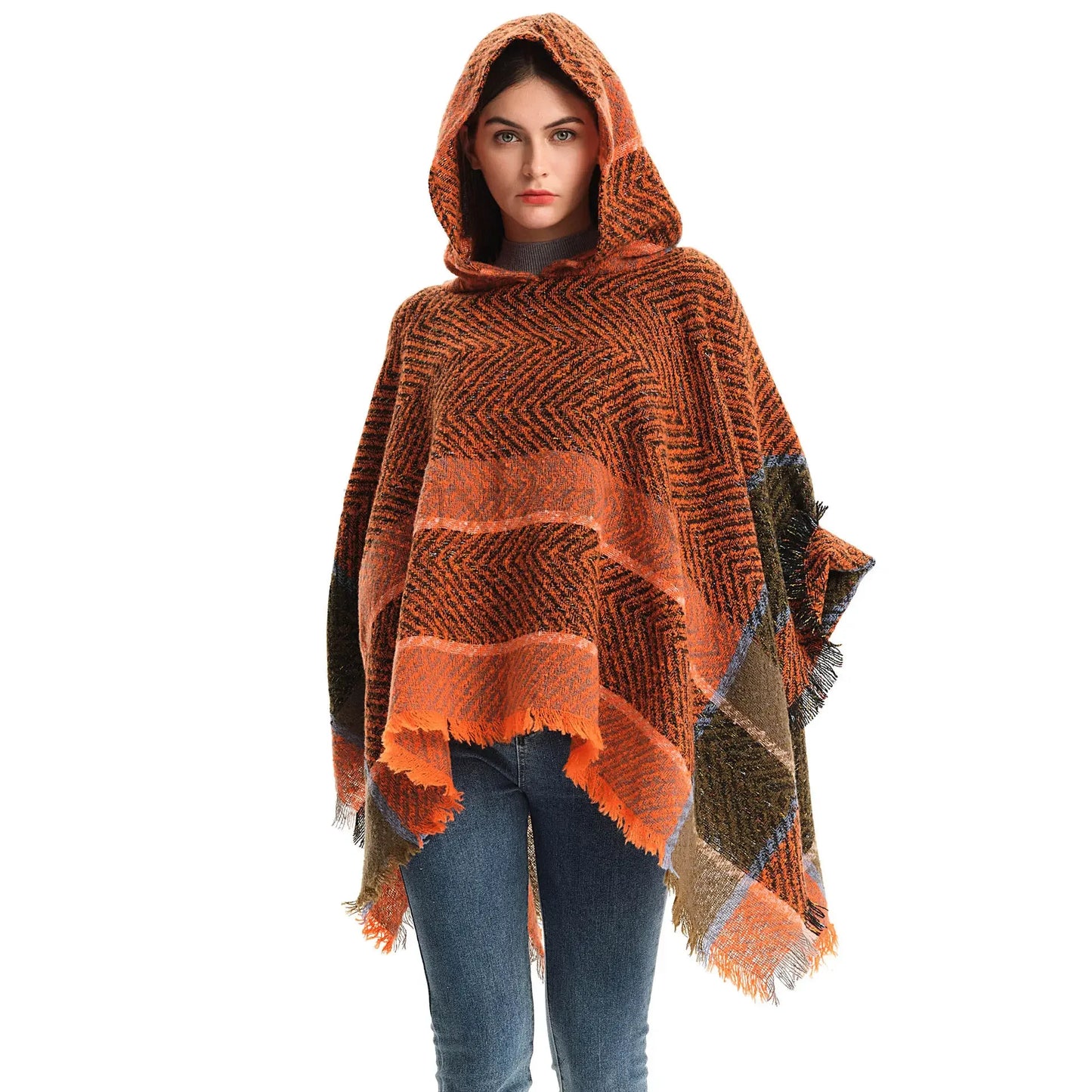 Gothic Hooded Shawl- Stylish Poncho for All Seasons