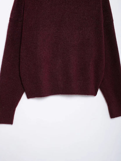 Pull ample à col rond pour femme