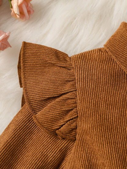 Langärmliges Kleid mit Kragen für Baby-Mädchen