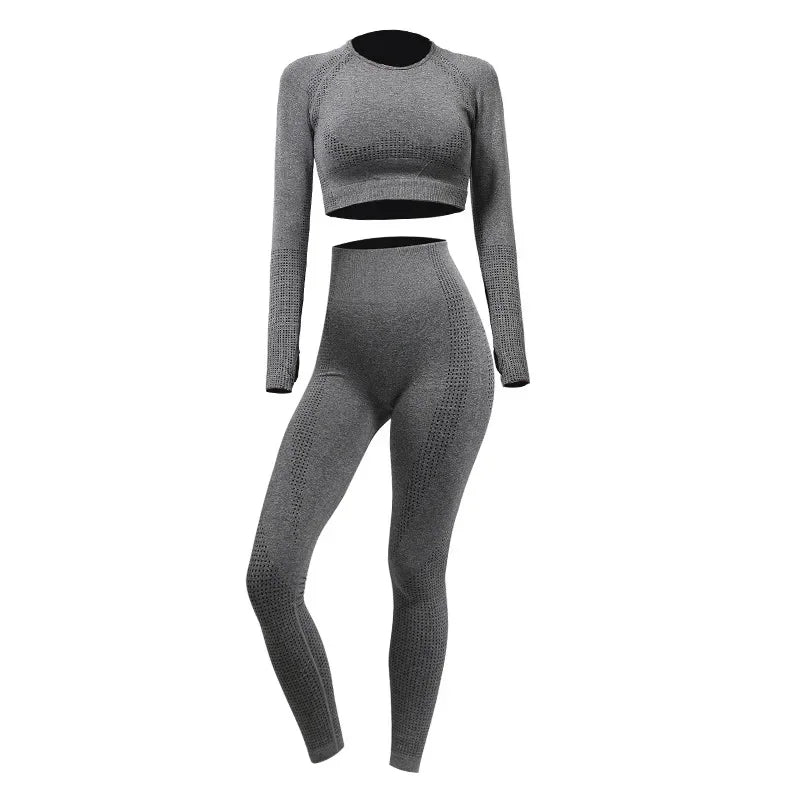 Nahtlose Fitness- und Yoga-Leggings mit hohem Bund