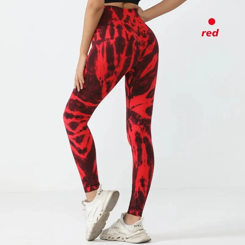 Legging de yoga tie-dye sans couture Fitness Chic