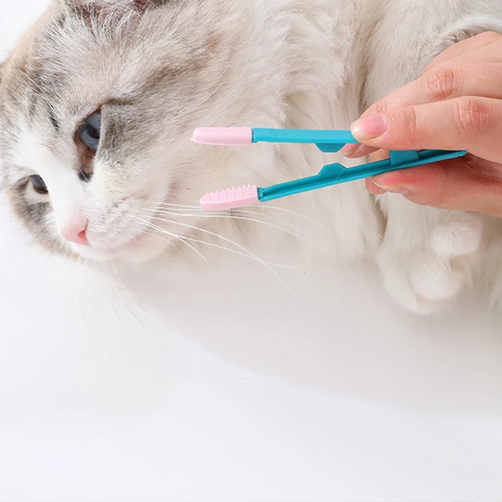 Haustier-Reinigungs-Augenreibe-Handbürste für Tränenflecken