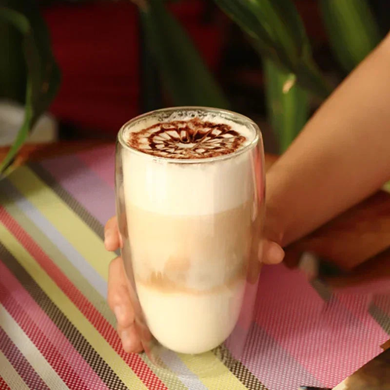 Tasse en verre à double paroi de 350 ml - Résistante à la chaleur