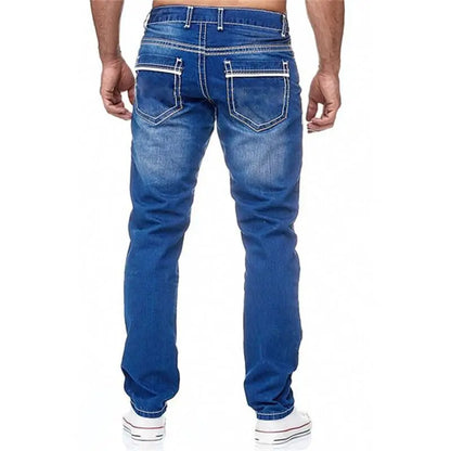 Solid Stretch Denim Jeans for Men