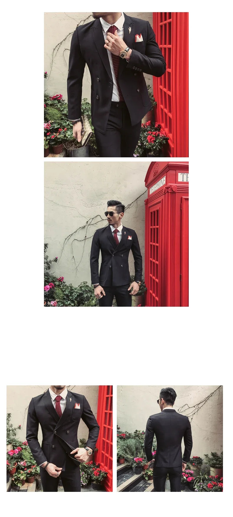 Men's Slim Fit One Button Suit Jacket