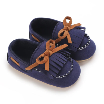 Newborn Baby Boys Leather Non-Slip Soft-Sole Infant Shoes