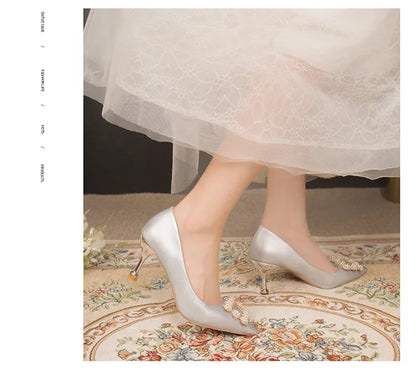 Women's Thin High Heeled Wedding Shoes