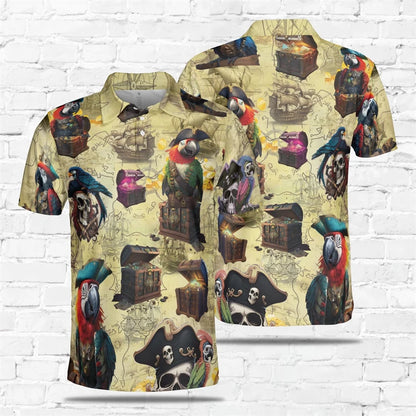 Parrot Print Polo Shirt for Men