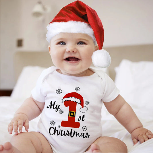 Mein 1. Weihnachts-Bodysuit-Overall mit Hirschmotiv