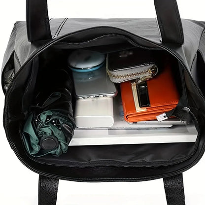 Damen Vintage Große Kapazität Retro Vegan Schulter Handtasche