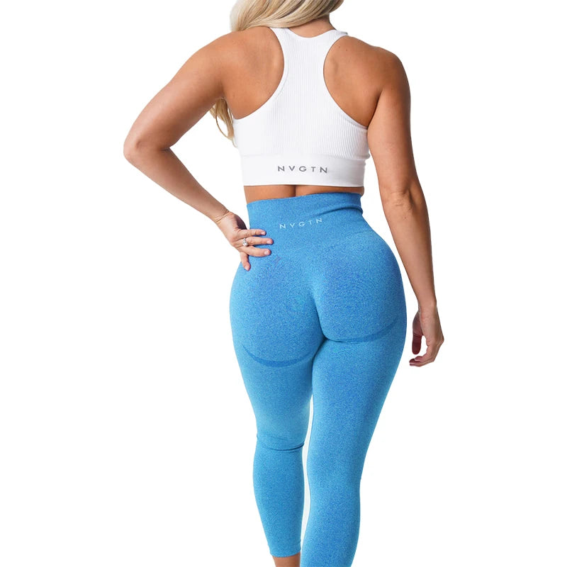 NVGTN – Gefleckte, nahtlose Leggings aus Lycra-Spandex