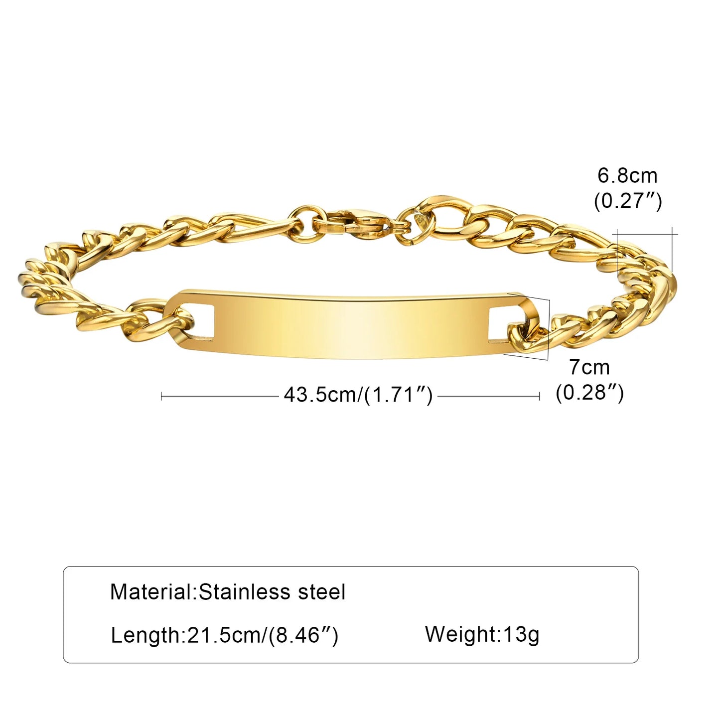 Individuelles Paar-Armband-Set aus Edelstahl