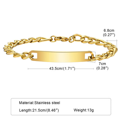 Individuelles Paar-Armband-Set aus Edelstahl