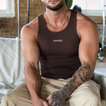 Spring Summer Men's Knitted Casual Muscle Vest