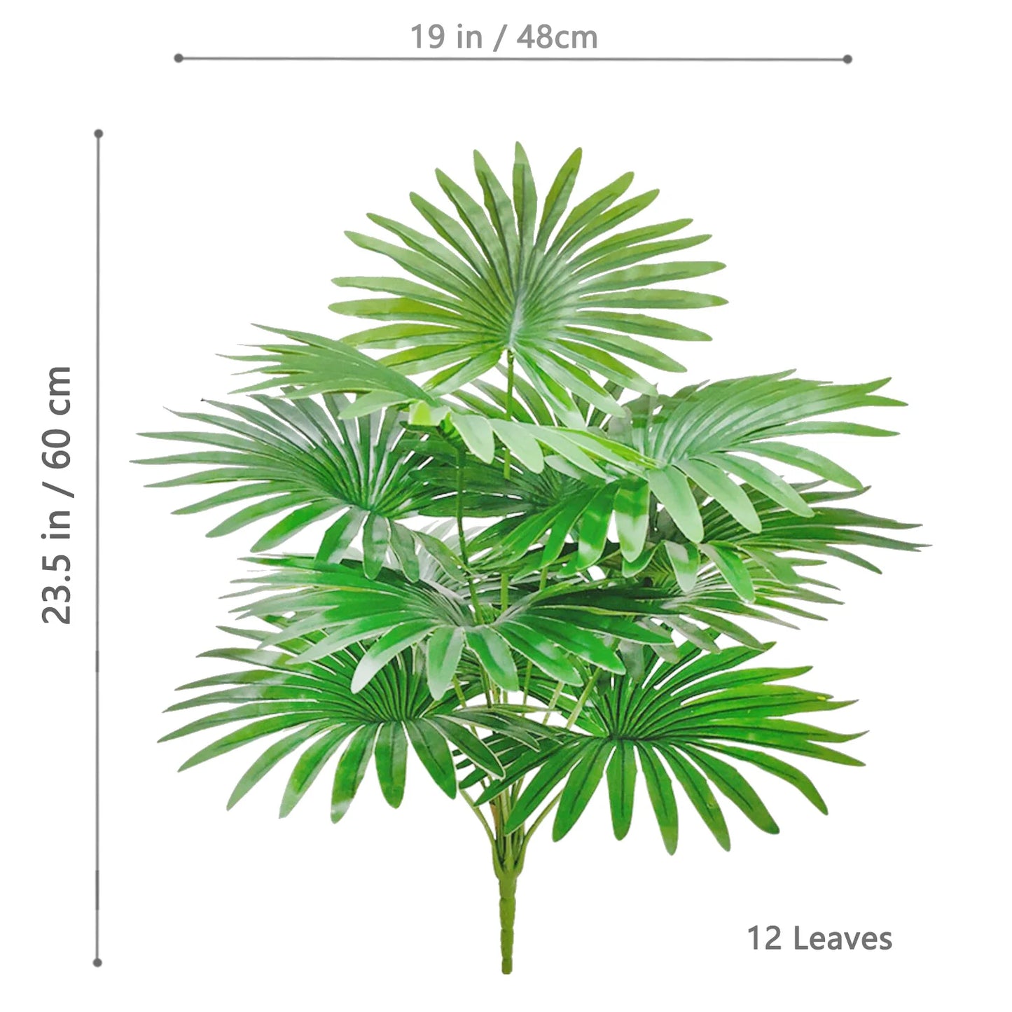 60–105 cm künstliches Fächerblatt, tropische Dekoration
