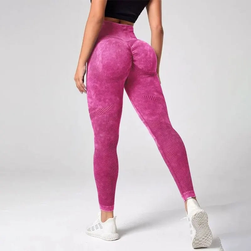 Basic Tie Dye Tummy Control Leggings